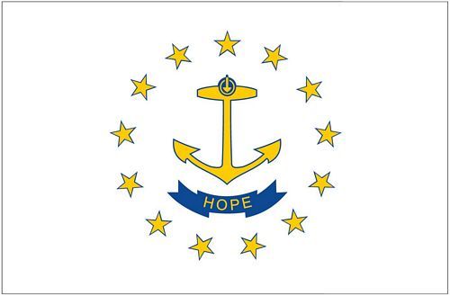 Fahnen Aufkleber Sticker USA - Rhode Island