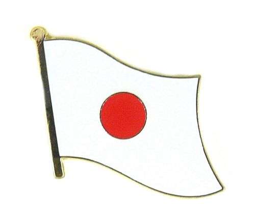 Button Anstecker Japan Flagge Inselnation Ostasien Flag Badge Abzeichen Pin 