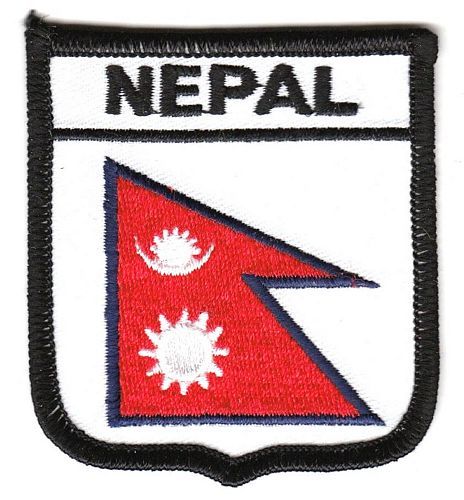 Wappen Aufnäher Fahne Nepal