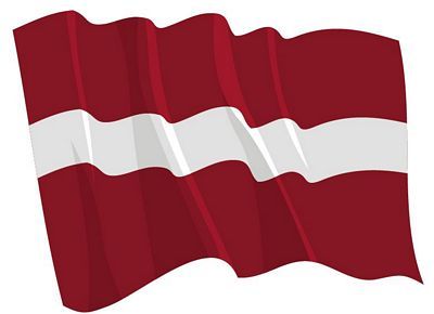 Fahnen Aufkleber Sticker Lettland wehend