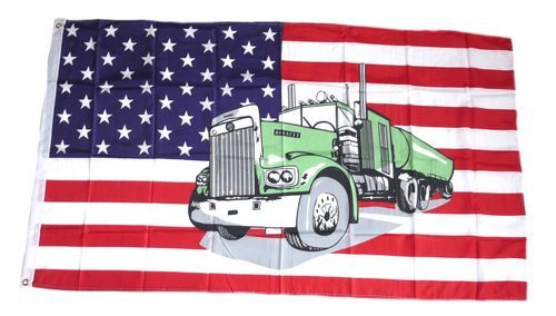 Fahne / Flagge USA - Truck 90 x 150 cm
