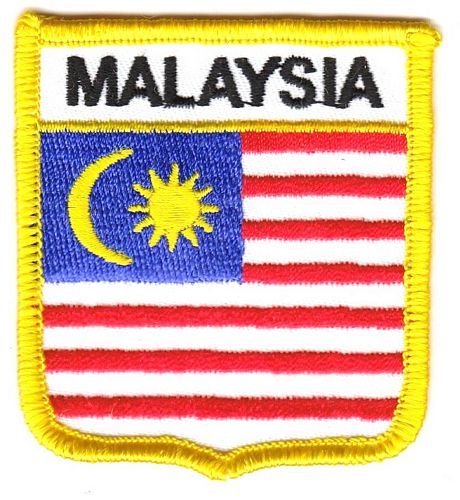 Wappen Aufnäher Fahne Malaysia