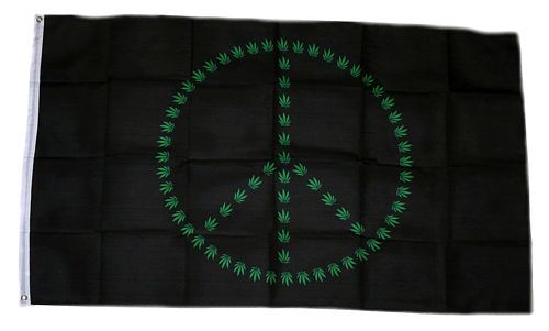 Fahne / Flagge Hanf Peace 90 x 150 cm