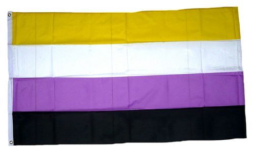 Fahne / Flagge Nichtbinär Genderqueer 90 x 150 cm