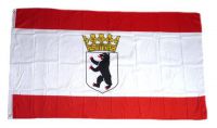 Fahne Flagge Berlin Bär mit Krone 30 x 45 cm 