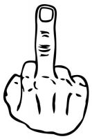 Aufkleber Sticker Stinkefinger Aufkleber Sticker Stinkefinger