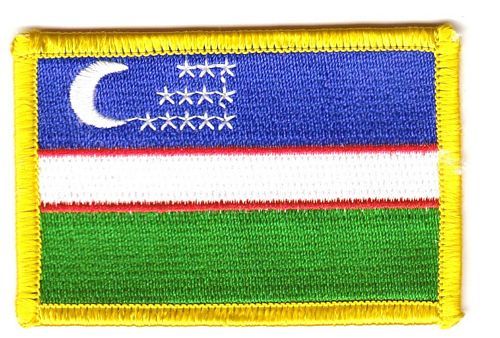 Fahnen Aufnäher Usbekistan