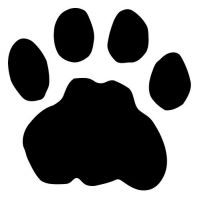 Aufkleber Sticker Tatze Pfote schwarz Aufkleber Sticker Tatze Pfote schwarz