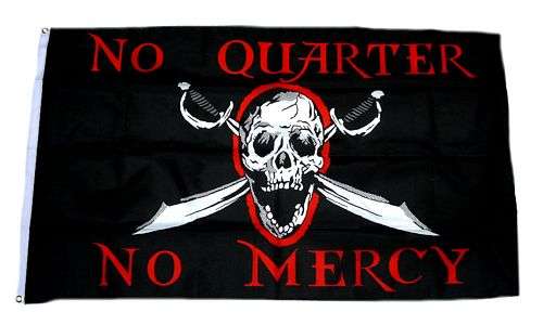 Flagge Fahne Pirat No Quarter No Mercy Hissflagge 90 x 150 cm 