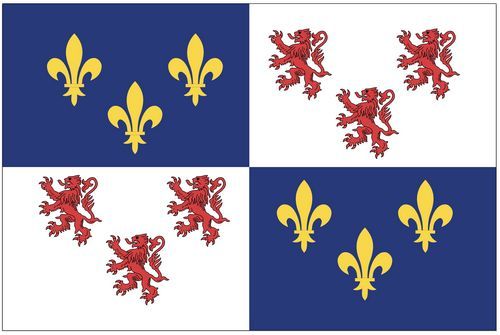 Fahnen Aufkleber Sticker Frankreich - Picardie