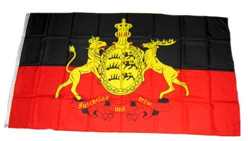 Fahne / Flagge Württemberg Furchtlos und Treu 150 x 250 cm