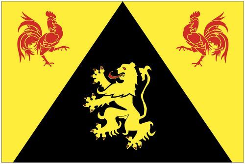 Fahnen Aufkleber Sticker Belgien - Wallonisch Brabant