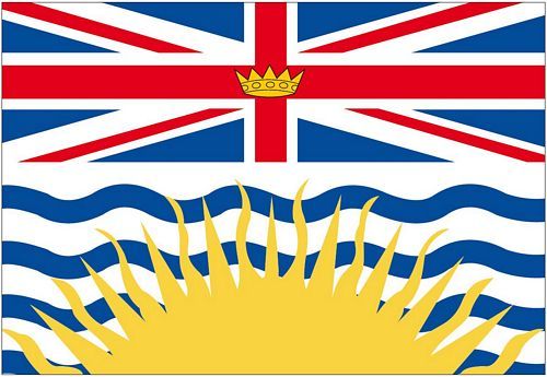 Fahnen Aufkleber Sticker Kanada - British Columbia