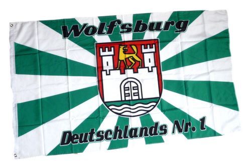 Fahne / Flagge Wolfsburg Nummer 1 90 x 150 cm