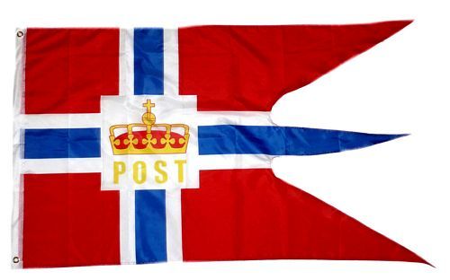 Fahne / Flagge Norwegen Post Hurtigruten 90 x 150 cm