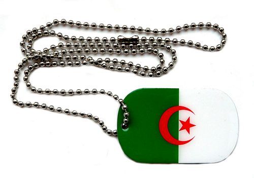 Dog Tag Fahne Algerien
