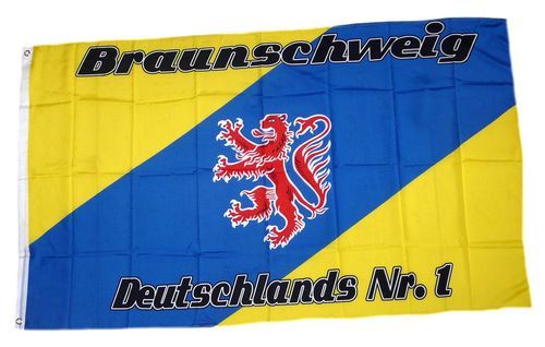 Fahne / Flagge Braunschweig Nr. 1 Fan 90 x 150 cm