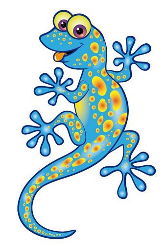 Aufkleber Sticker Lizard Eidechse Gecko blau