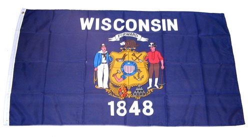 Fahne / Flagge USA - Wisconsin 90 x 150 cm