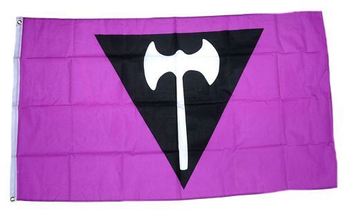 Fahne / Flagge Lesbien Pride Labrys 90 x 150 cm