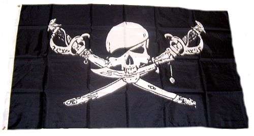 Fahne Flagge Pirat gold Säbel Tuch 90x150 cm Hissfahne Hißfahne mit Ösen Fahnen