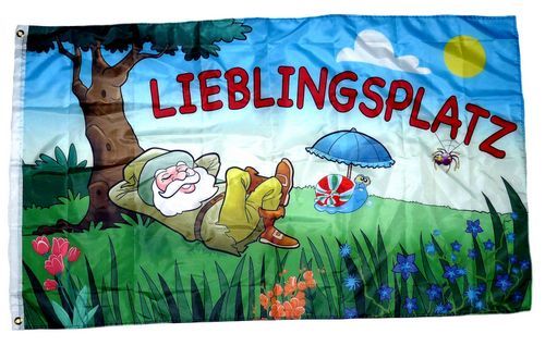 Fahne / Flagge Lieblingsplatz Garten 90 x 150 cm