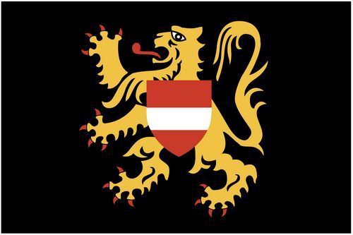 Fahnen Aufkleber Sticker Belgien - Flämisch Brabant