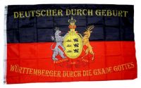 Fahne / Flagge Württemberger durch die Gnade Gottes 90 x 150 cm Fahne / Flagge Württemberger durch die Gnade Gottes 90 x 150 cm