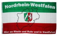 Fahne / Flagge Nordrhein Westfalen Rhein & Ruhr 90 x 150 cm Fahne / Flagge Nordrhein Westfalen Rhein & Ruhr 90 x 150 cm