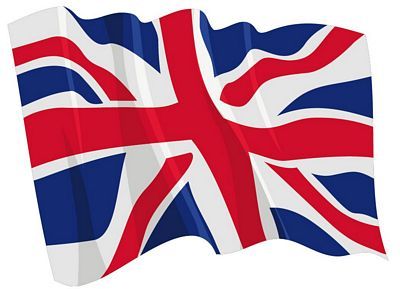 Fahnen Aufkleber Sticker Großbritannien wehend