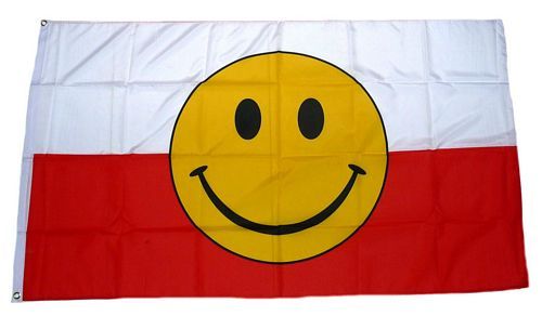 Fahne / Flagge Polen Smile 90 x 150 cm