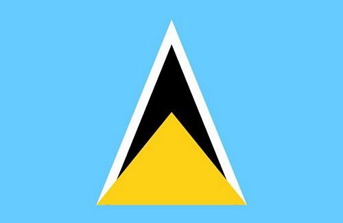 Fahnen Aufkleber Sticker St. Lucia