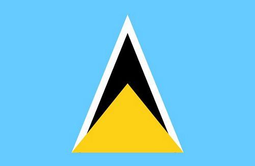 Fahnen Aufkleber Sticker St. Lucia