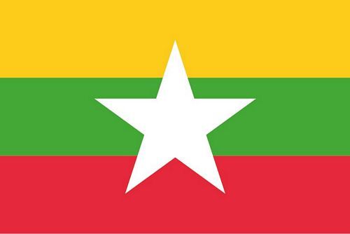 Fahnen Aufkleber Sticker Myanmar