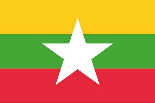 Fahnen Aufkleber Sticker Myanmar