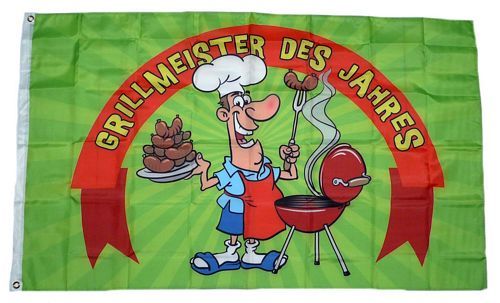 Fahne / Flagge Grillmeister des Jahres 90 x 150 cm