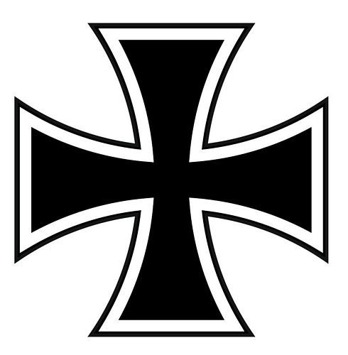 Aufkleber Eisernes Kreuz mit Adler Flagge Fahne 8 x 5 cm Autoaufkleber Sticker 