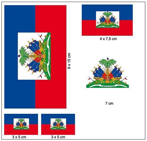 Fahnen Aufkleber Set Haiti