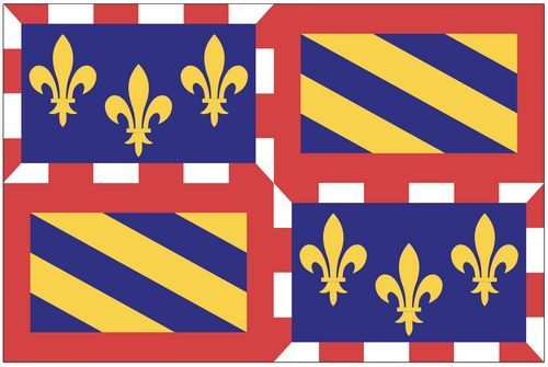 Fahnen Aufkleber Sticker Frankreich - Burgund