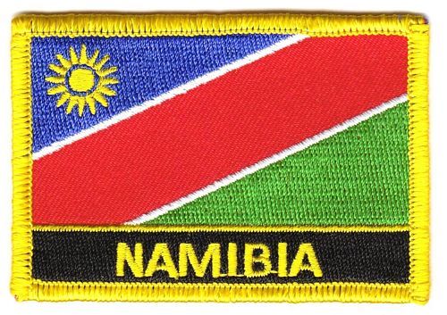 Fahnen Aufnäher Namibia Schrift