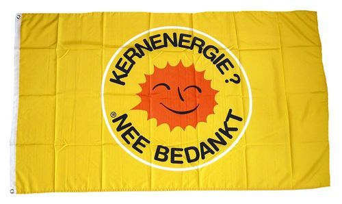 Fahne / Flagge Kernenergie - Nee Bedankt 90 x 150 cm