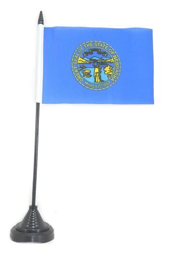 Fahne / Tischflagge USA - Nebraska NEU 11 x 16 cm Fahne