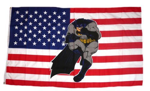 Fahne / Flagge USA - Batman 90 x 150 cm