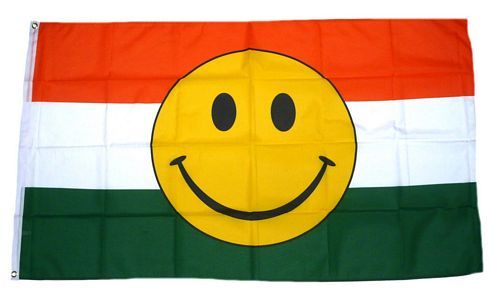 Fahne / Flagge Indien Smile 90 x 150 cm