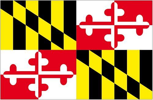 Fahnen Aufkleber Sticker USA - Maryland