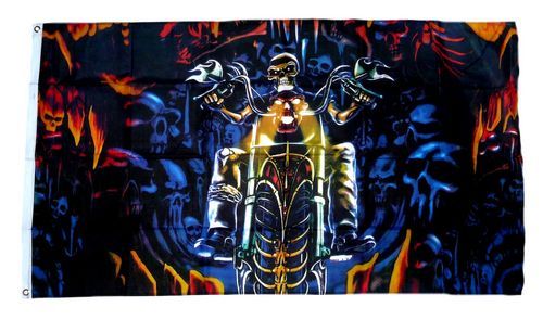 Fahne / Flagge Totenkopf Ghost Rider 90 x 150 cm