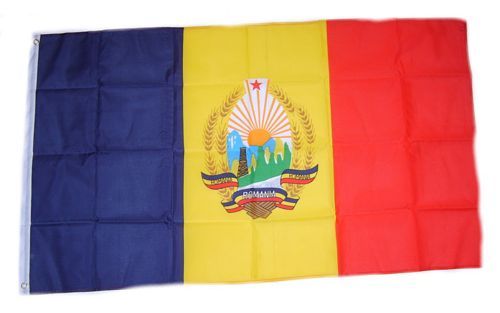 Fahne / Flagge Rumänien Wappen 90 x 150 cm