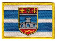 Fahnen Aufnäher Kroatien - Osijek Baranja Fahnen Aufnäher Kroatien - Osijek Baranja