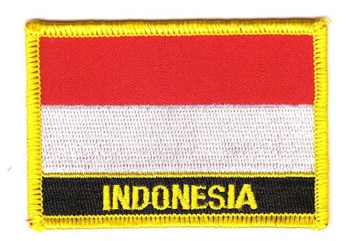 Flaggen Aufnäher Patch Indonesien Schrift Fahne Flagge 