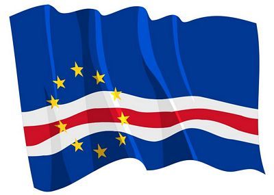 Fahnen Aufkleber Sticker Kap Verde wehend